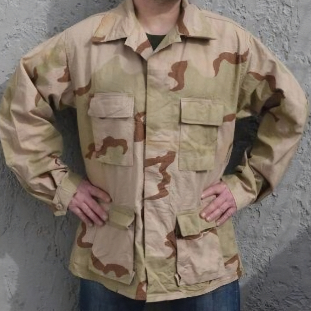 NWT 🇺🇸 U.S. Military DCU Tri-Color Desert Camo 🇺🇸 Rip-Stop BDU Jacket Large